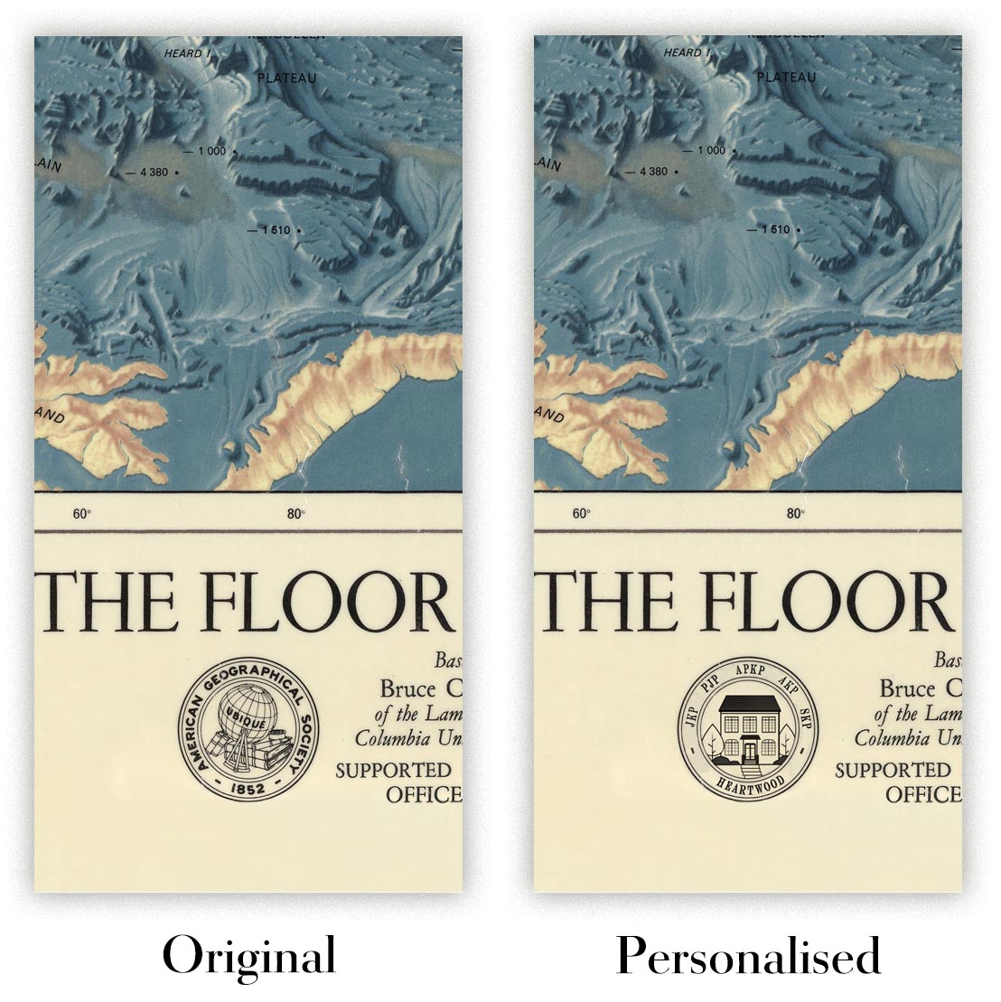 Image showing the difference between an Original map and a Personalised map